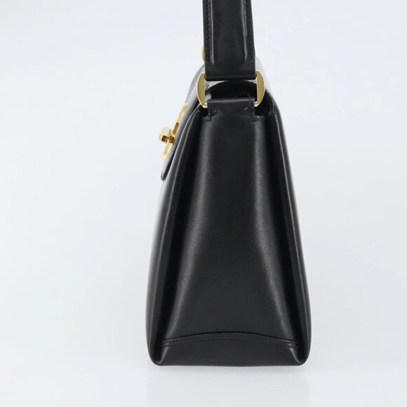 GUCCI Hand Bag Leather Black Gold 406 000 1080 Auth ep12203 - Picture 4 of 15